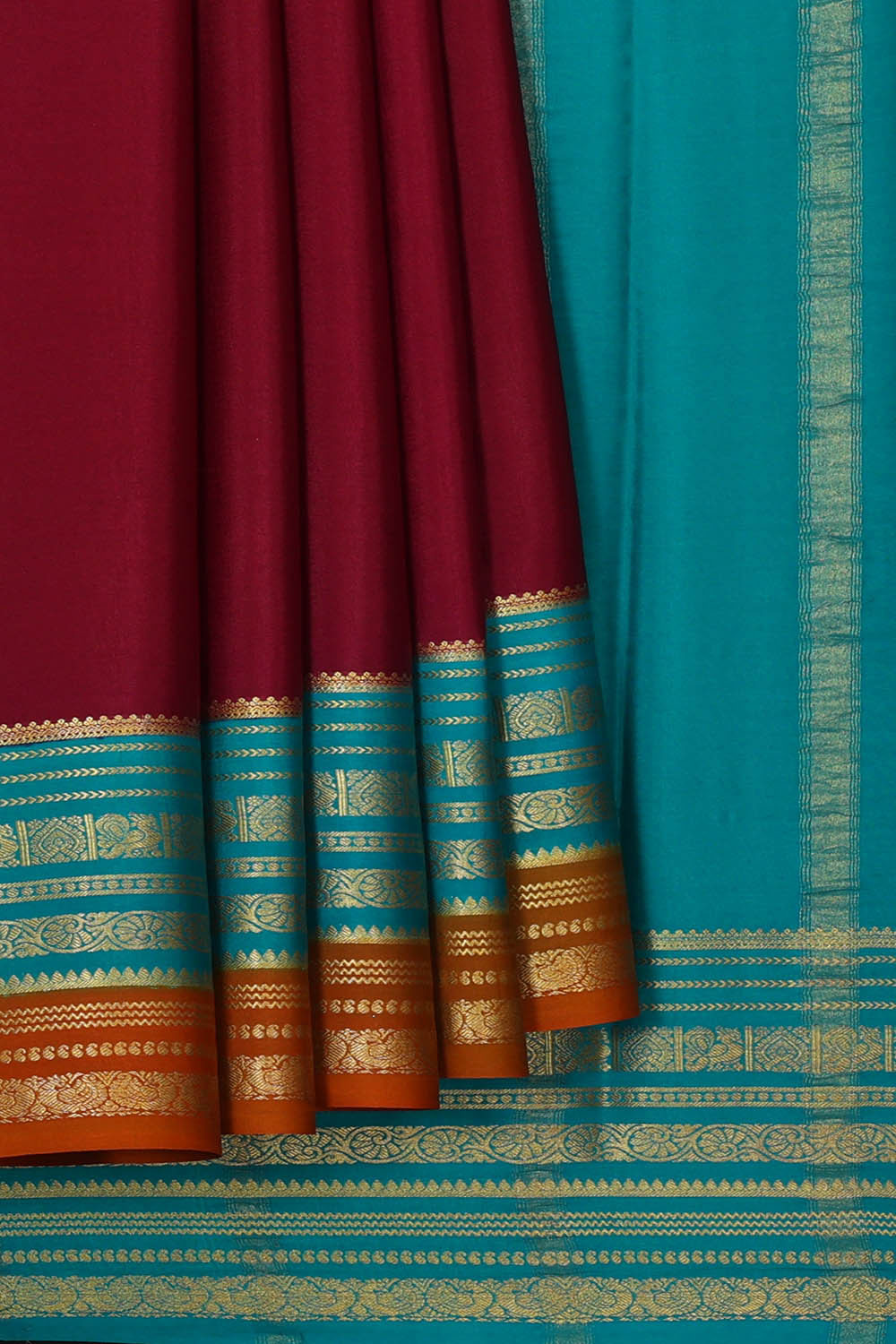 Image of Binny Crepe Dark Red Saree